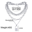 hiphop style thick chain lockshaped pendant necklacepicture11