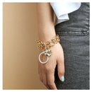 punk exaggerated geometric hollow multilayer pearl braceletpicture7