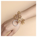 punk exaggerated geometric hollow multilayer pearl braceletpicture8