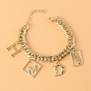 fashion exaggerated chain alloy letter pendant braceletpicture9