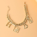 fashion exaggerated chain alloy letter pendant braceletpicture10