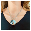 fashion hollow alloy oil drop Tai Chi star and moon pendant necklacepicture11