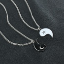 fashion hollow alloy oil drop Tai Chi star and moon pendant necklacepicture13