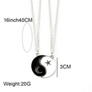 fashion hollow alloy oil drop Tai Chi star and moon pendant necklacepicture15