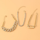 fashion golden Cuban chain full diamond multilayer braceletpicture10