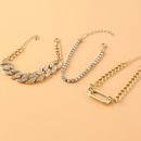 fashion golden Cuban chain full diamond multilayer braceletpicture11