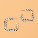 retro alloy square chain earringspicture11