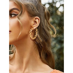 Bohemian gold geometric alloy earrings