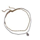 simple freshwater pearl zircon pendant double necklacepicture9