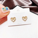 Korean sweet love beads bow heart earringspicture11