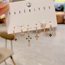 personalized mango star cross black zircon microinlaid earrings setpicture13