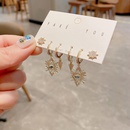 fashion microinlaid zircon geometric earrings set wholesalepicture14