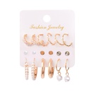 fashion inlaid pearl rhinestone earrings setpicture8