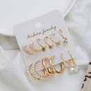 fashion inlaid pearl rhinestone earrings setpicture9