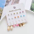 fashion beach shell star pendant 9 pairs of earrings setpicture9