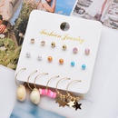 fashion beach shell star pendant 9 pairs of earrings setpicture11