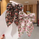 Retro floral bow ribbon ponytail hairpinpicture6
