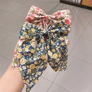 Retro floral bow ribbon ponytail hairpinpicture7
