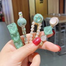 Korean pearl smiley face green sixpiece hairpinpicture9