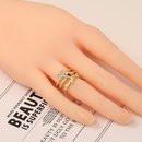 fashion microinlaid zircon butterfly palm wide multilayer ringpicture12