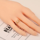 Simple Copper Plated Real Gold Heartshaped Antler Open Ringpicture12