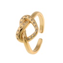 Simple Copper Plated Real Gold Heartshaped Antler Open Ringpicture14