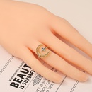 Fashion Moon Star Gold Hollow Diamond Open Ring Wholesalepicture11