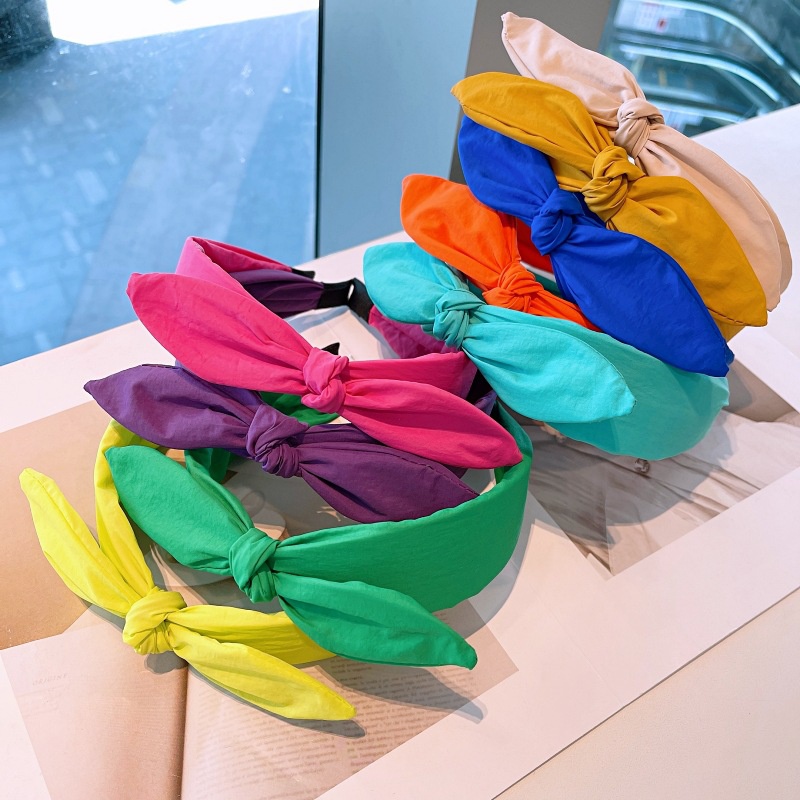 fashion candy color knotted widebrimmed headband