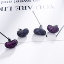 Korean style personalized microinlaid zircon jelly bean earringspicture9