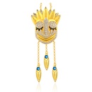 personality mysterious Indian tassel imitation sapphire mask earringspicture9
