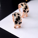 Korean fashion leopard pattern diamond crystal earringspicture10