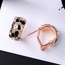 Korean fashion leopard pattern diamond crystal earringspicture12