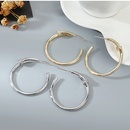 Korean personality exaggerated nail hoop zircon earringspicture8