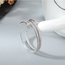 Korean personality exaggerated nail hoop zircon earringspicture9