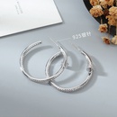 Korean personality exaggerated nail hoop zircon earringspicture10