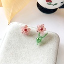 cute creative handmade woven flower crystal earringspicture18