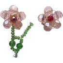 cute creative handmade woven flower crystal earringspicture16