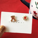 Personality Petite Cartoon Cute Bear Sun Flower Stud Earringspicture11