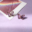 Summer Fashion Butterfly Earrings Purple Diamond Earringspicture16