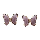 Summer Fashion Butterfly Earrings Purple Diamond Earringspicture17