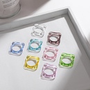 Korean transparent candy color geometric resin ring wholesalepicture73