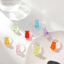 Korean macaron transparent colored bear ring wholesalepicture15