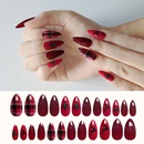 Fashion contrast color 24 pieces of fake nails setpicture27