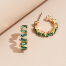 Fashion rainbow color diamond Cshaped earringspicture10