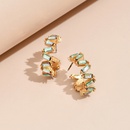 Fashion rainbow color diamond Cshaped earringspicture11