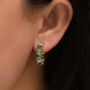 Fashion rainbow color diamond Cshaped earringspicture12
