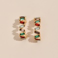 Fashion rainbow color diamond Cshaped earringspicture14