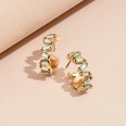 Fashion rainbow color diamond Cshaped earringspicture16