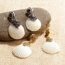 retro natural shell diamond earrings wholesalepicture7