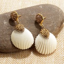 retro natural shell diamond earrings wholesalepicture9